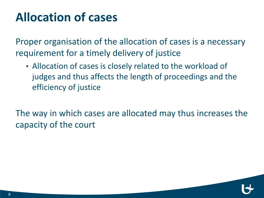 allocation of cases