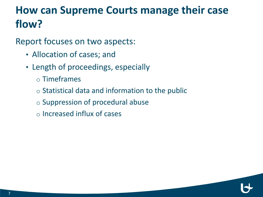how can supreme courts manage their case flow