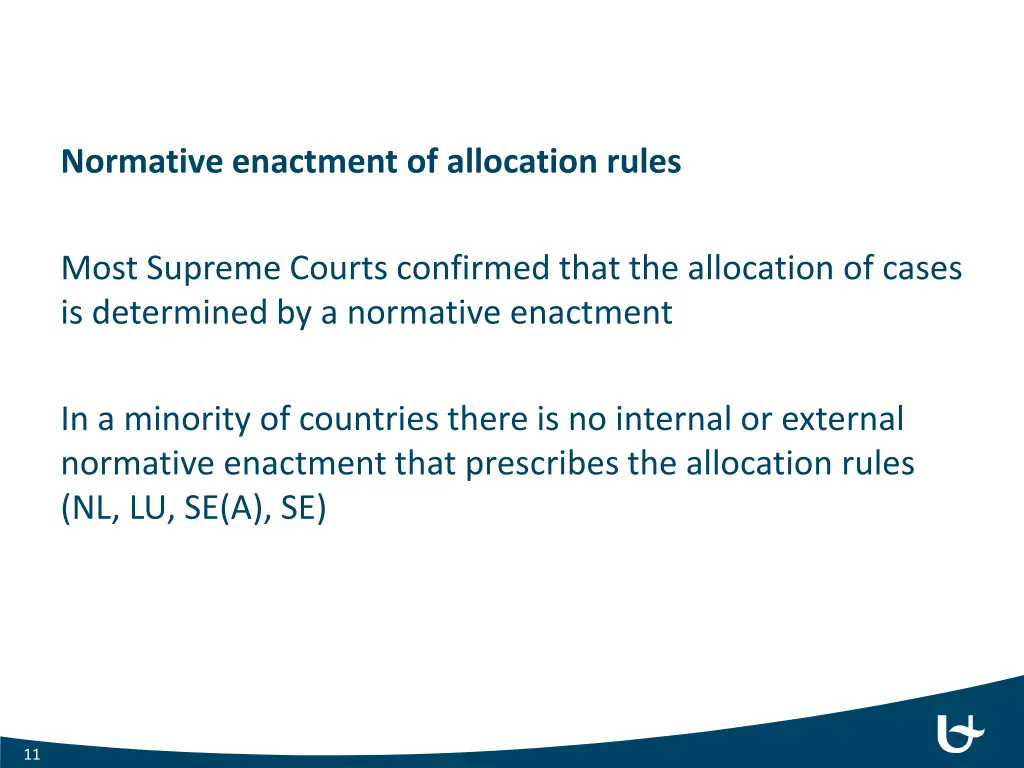 normative enactment of allocation rules