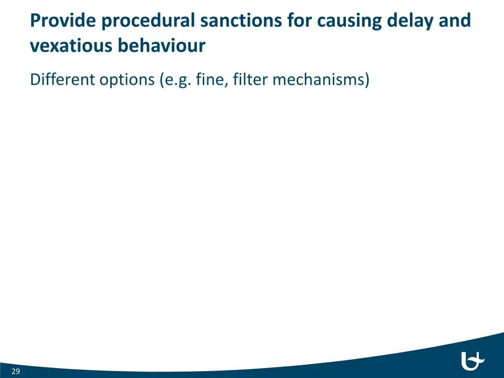 provide procedural sanctions for causing delay