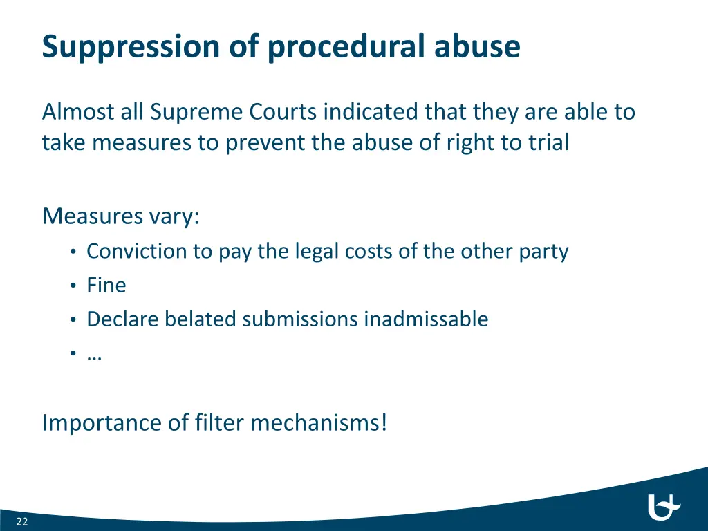 suppression of procedural abuse
