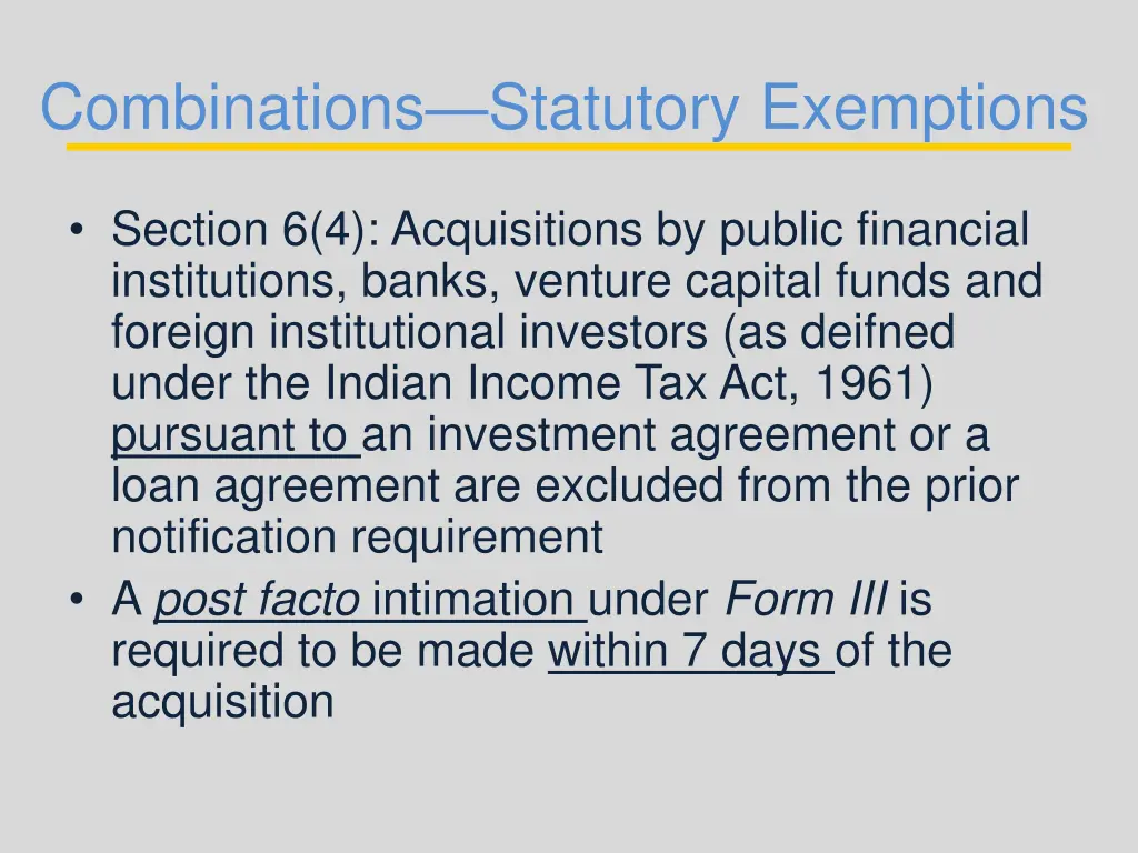 combinations statutory exemptions