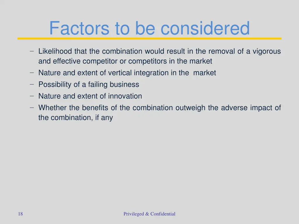 factors to be considered 1