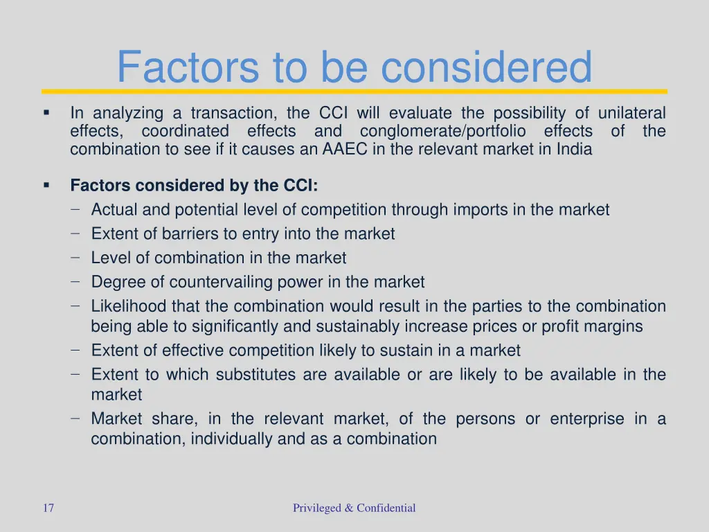 factors to be considered