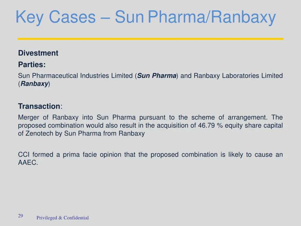 key cases sun pharma ranbaxy