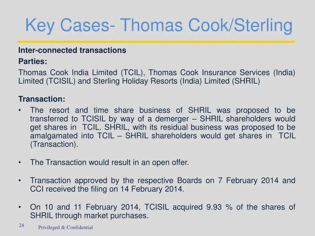 key cases thomas cook sterling