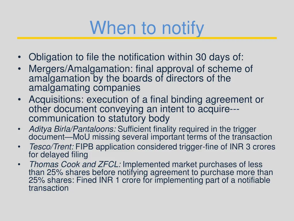 when to notify