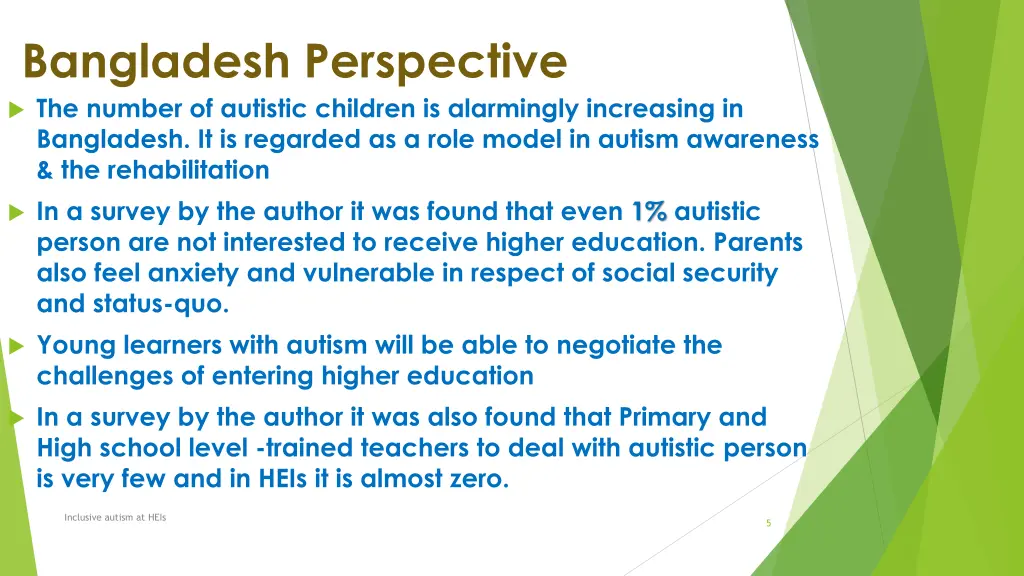 bangladesh perspective the number of autistic