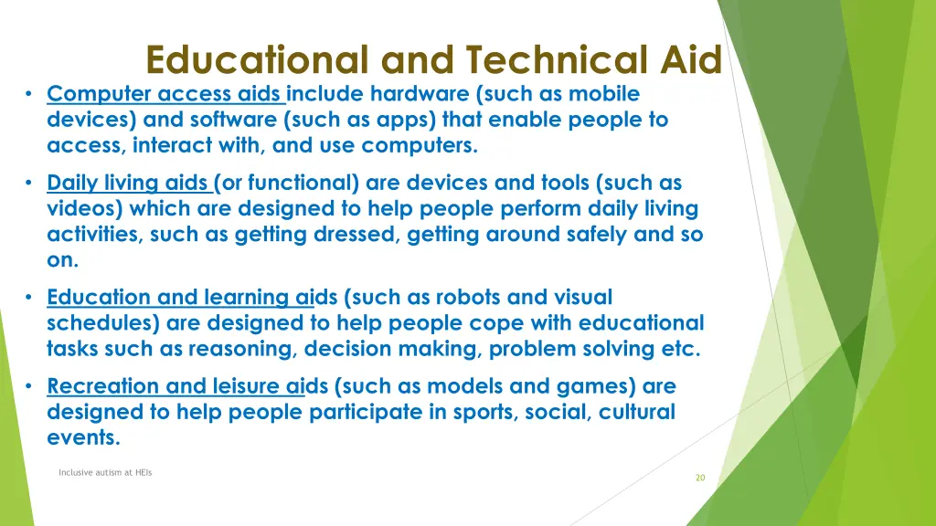 educational and technical aid computer access