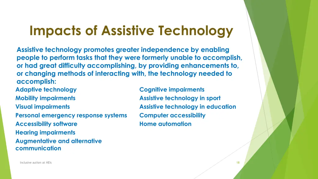 impacts of assistive technology