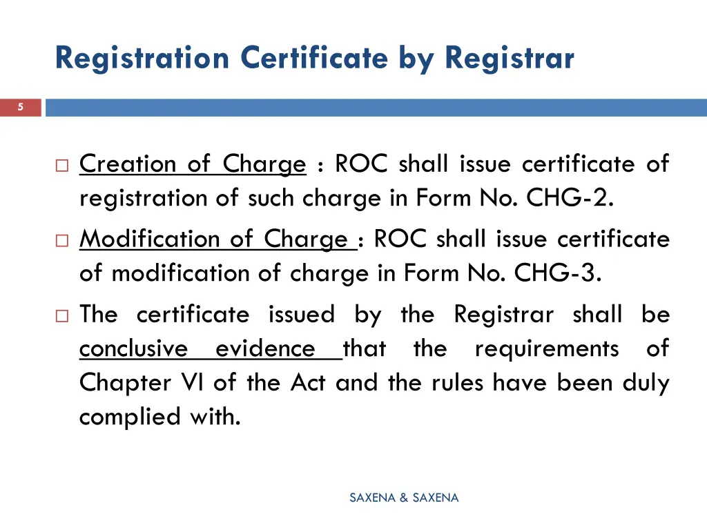 registration certificate by registrar