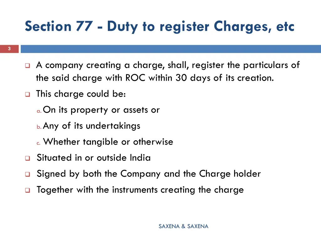 section 77 duty to register charges etc