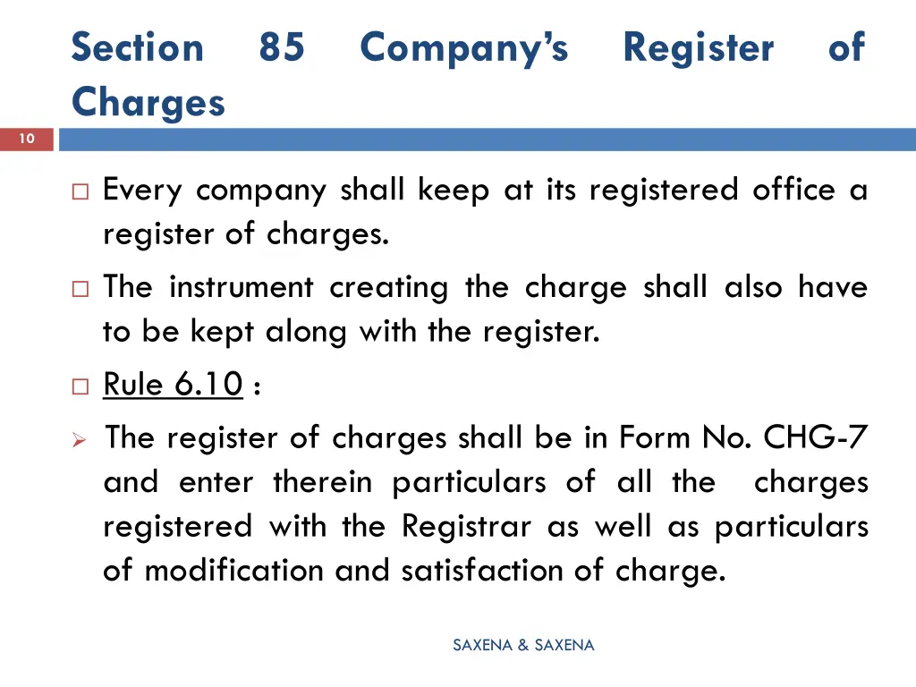section 85 company s register of charges