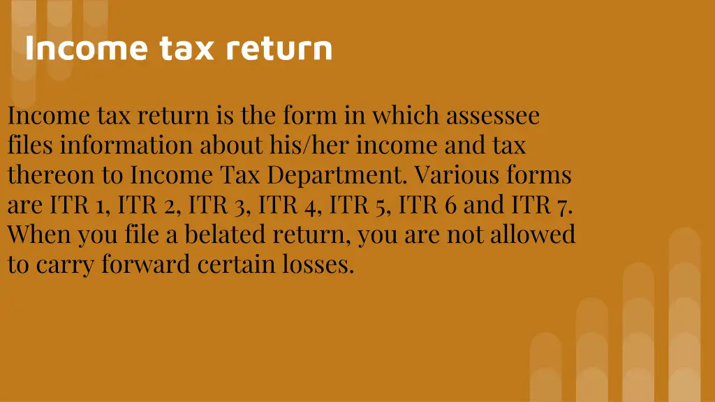 income tax return