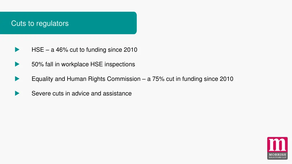 cuts to regulators