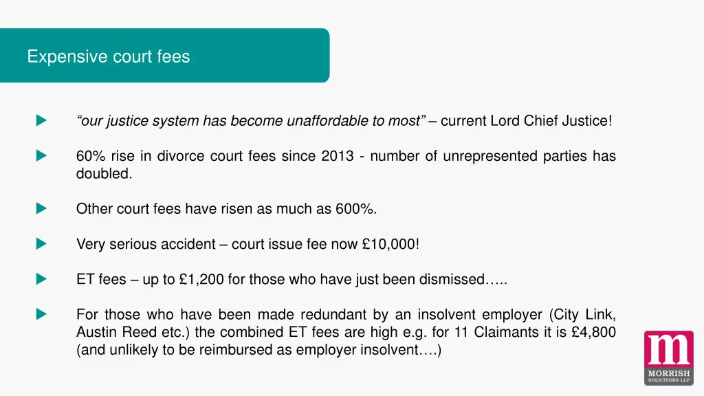 expensive court fees