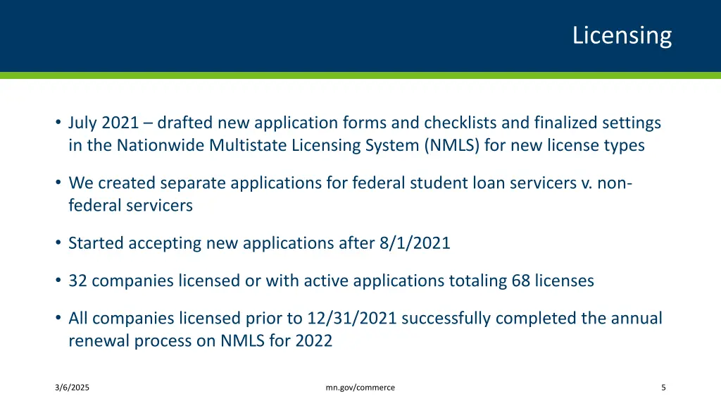 licensing