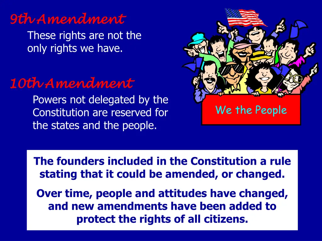 9th amendment 9th amendment these rights
