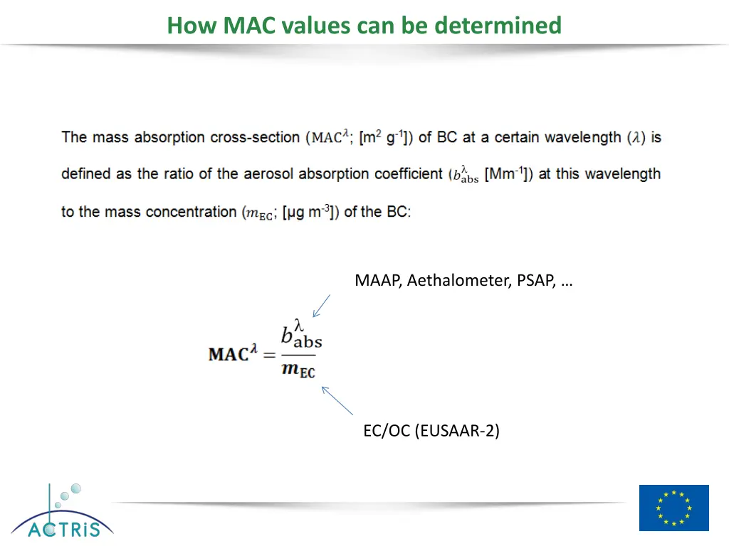 how mac values can be determined