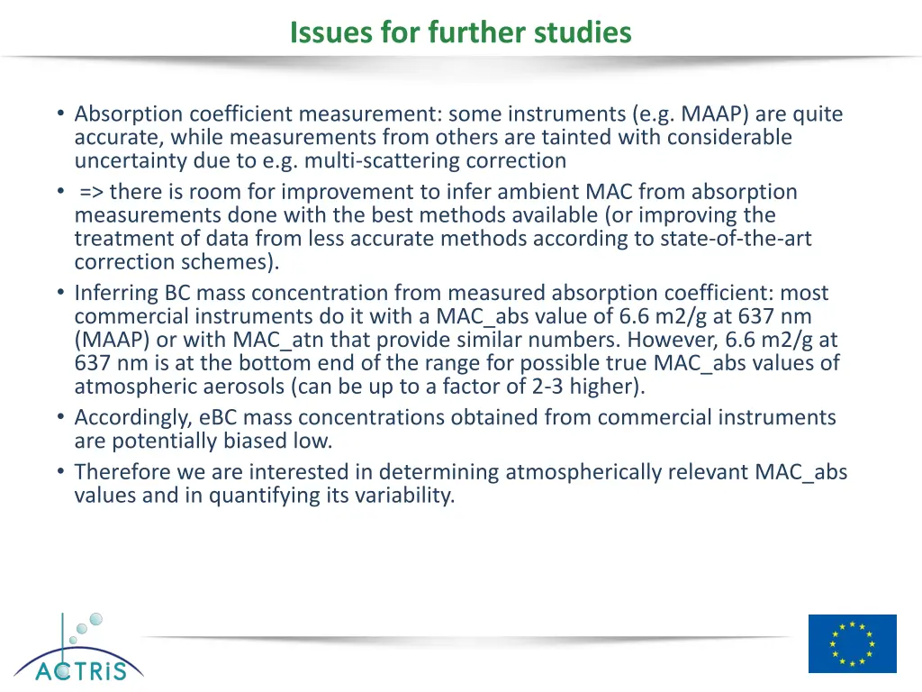 issues for further studies 1