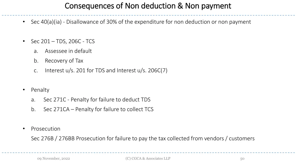consequences of non deduction non payment