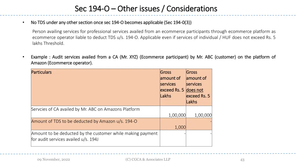 sec 194 sec 194 o o other issues considerations 2