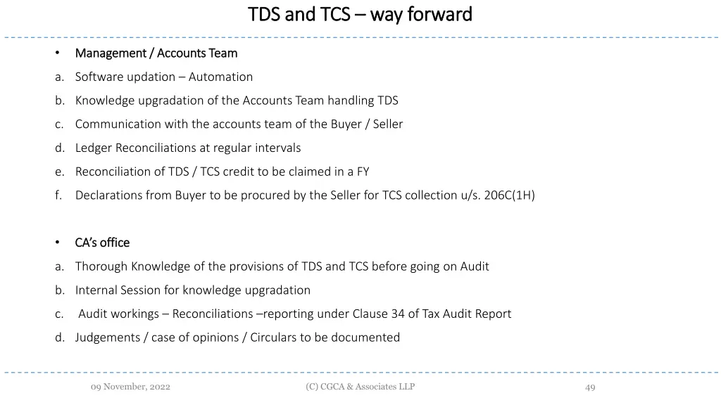 tds and tcs tds and tcs way forward