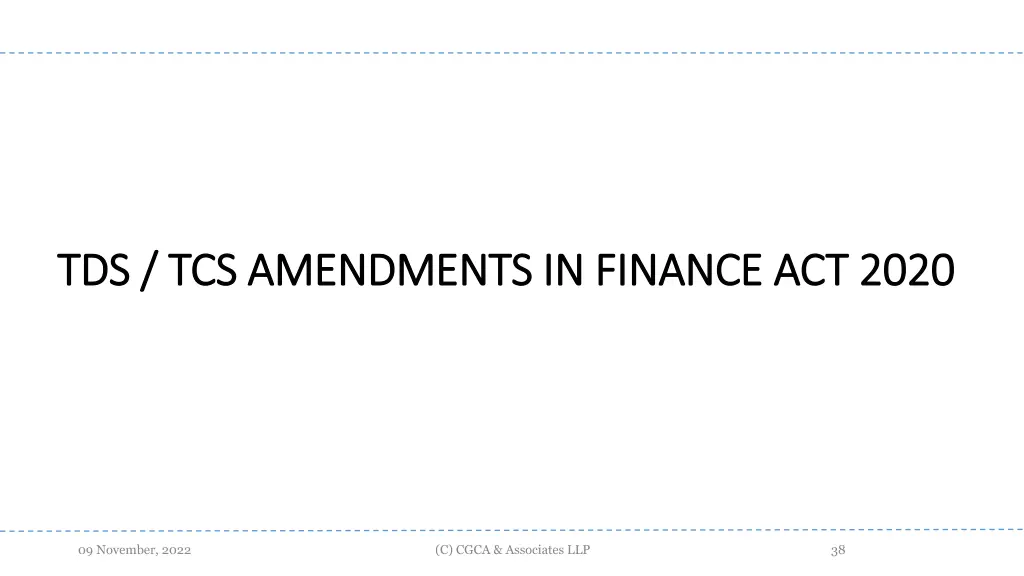 tds tcs amendments in finance act 2020
