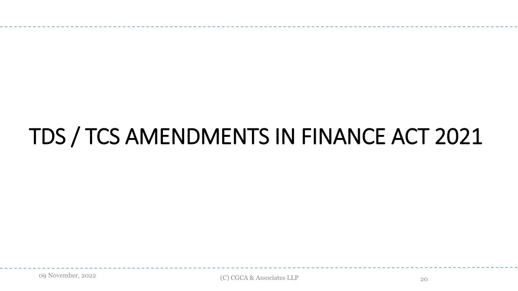 tds tcs amendments in finance act 2021