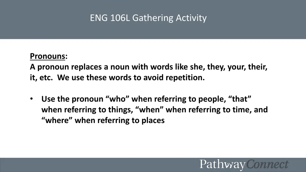eng 106l gathering activity
