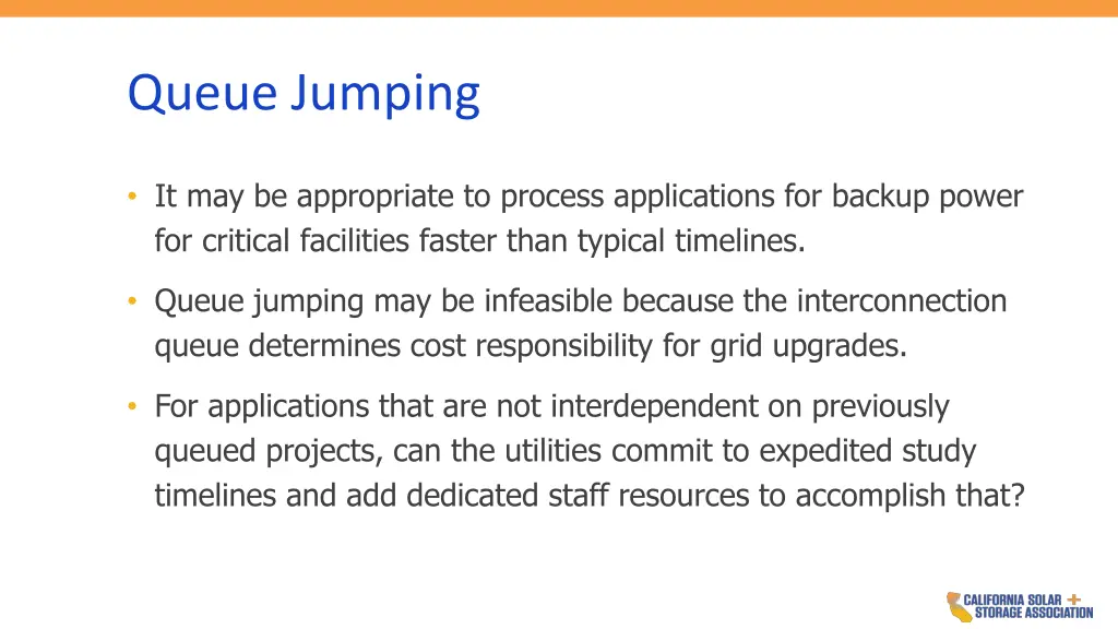 queue jumping