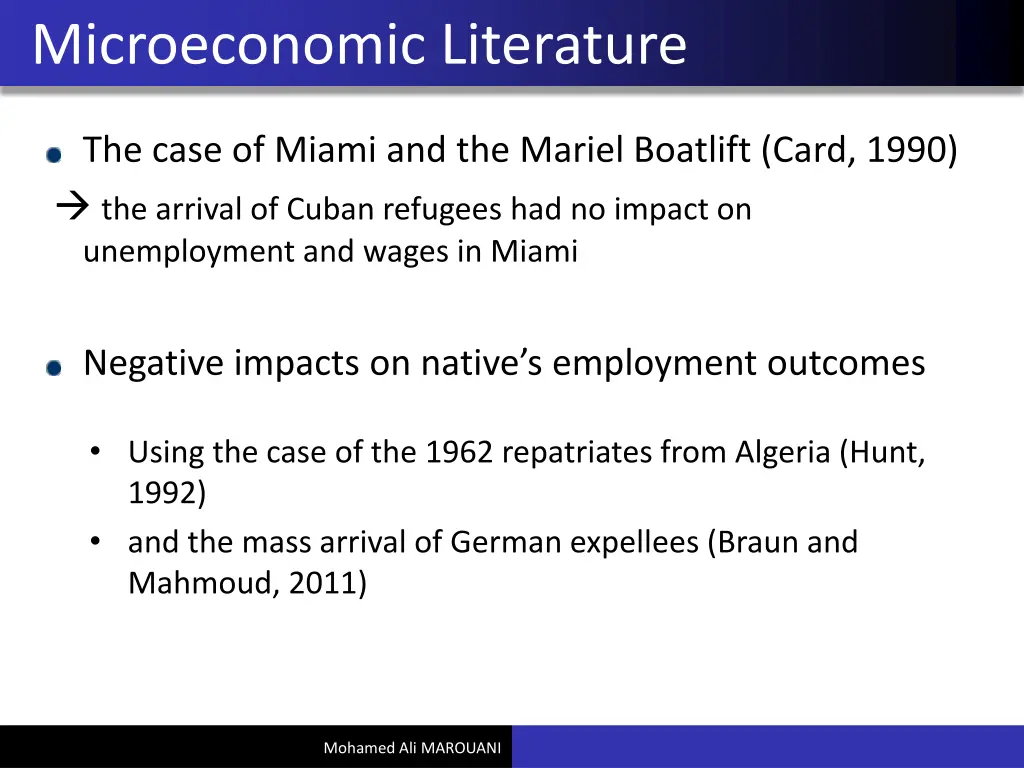 microeconomic literature