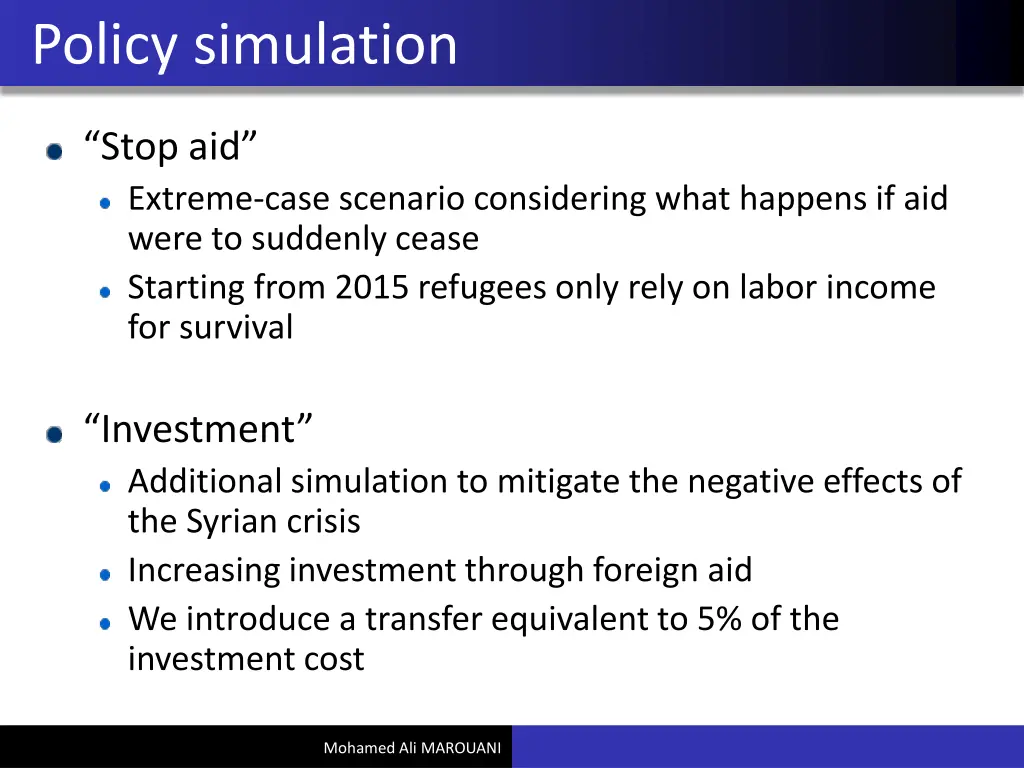 policy simulation