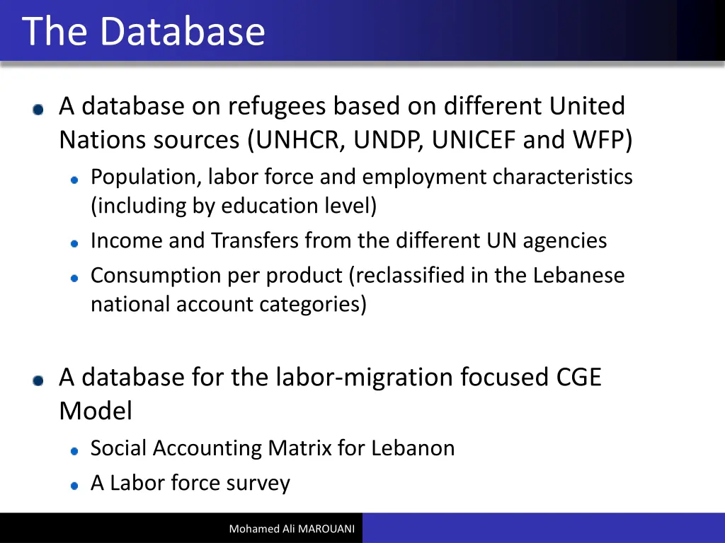 the database