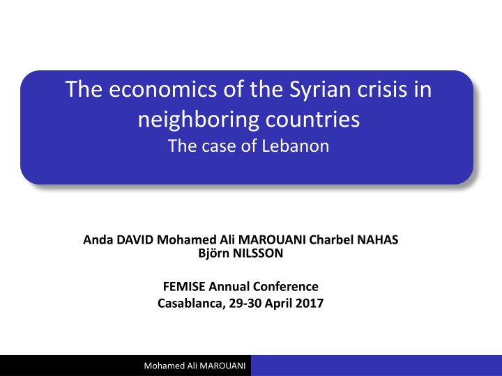 the economics of the syrian crisis in neighboring