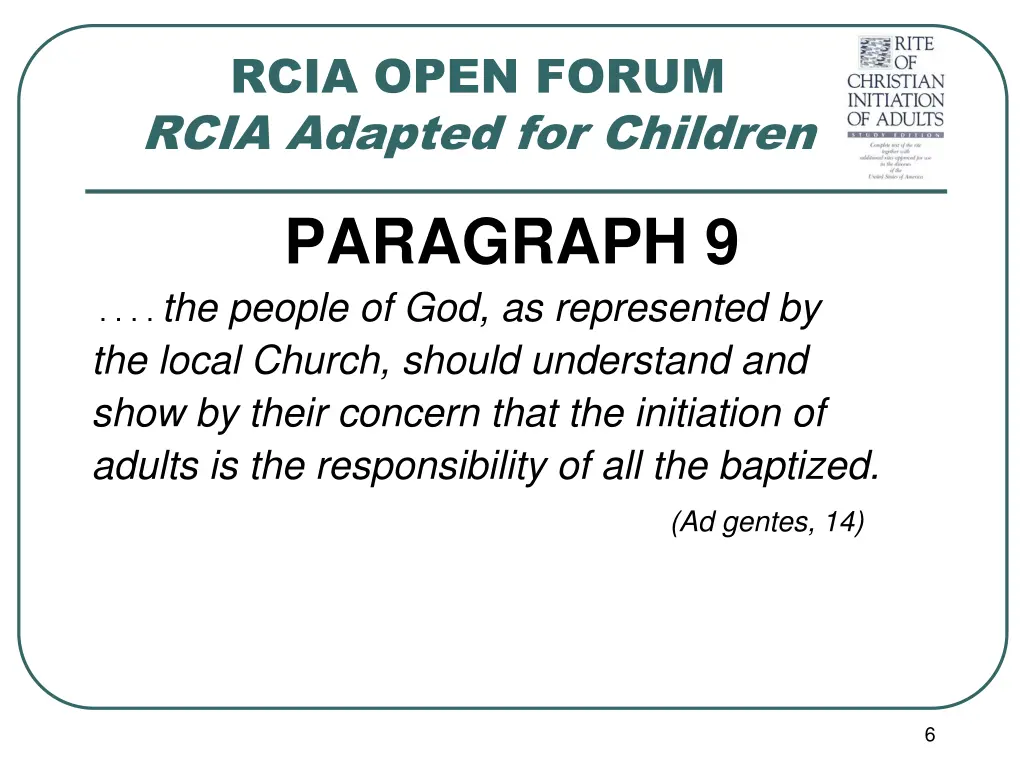 rcia open forum rcia adapted for children 4