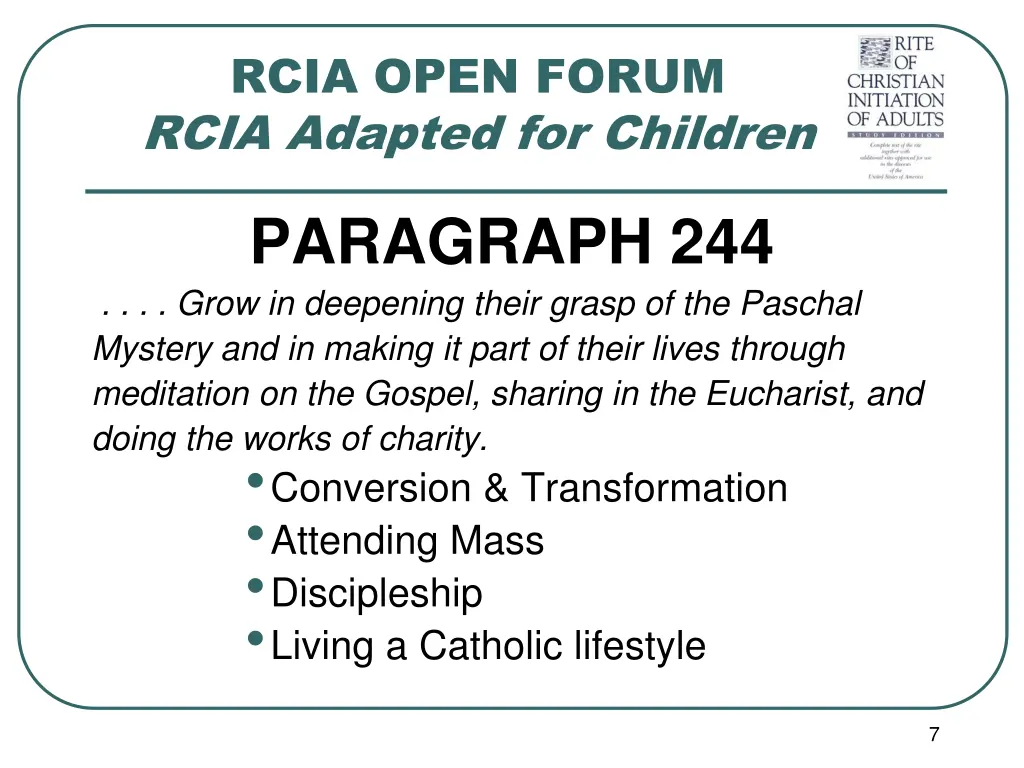 rcia open forum rcia adapted for children 5