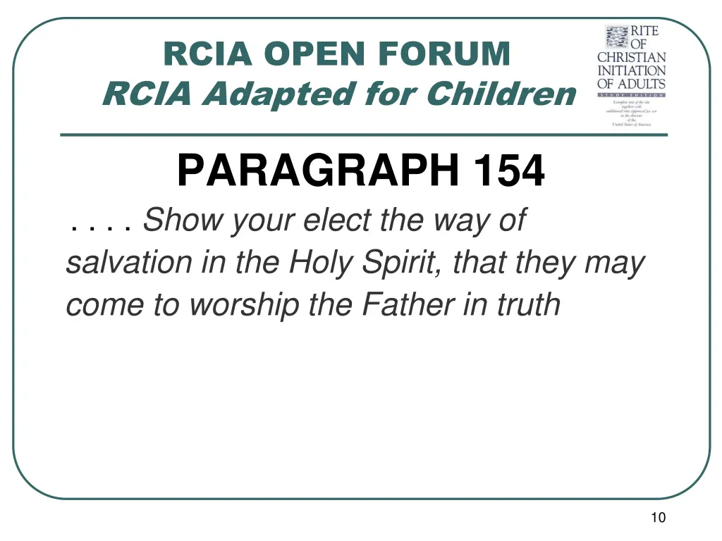 rcia open forum rcia adapted for children 8