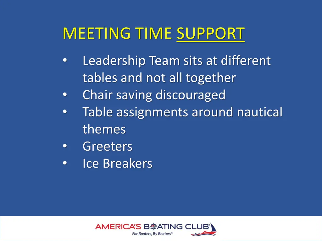 meeting time support