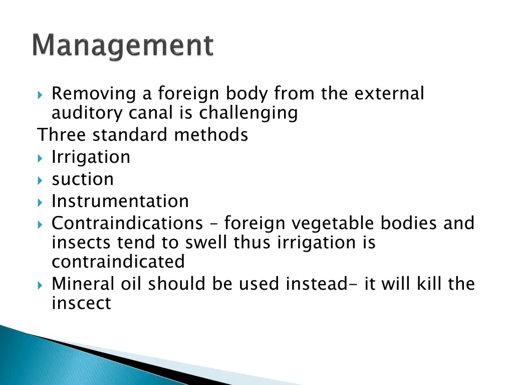 removing a foreign body from the external