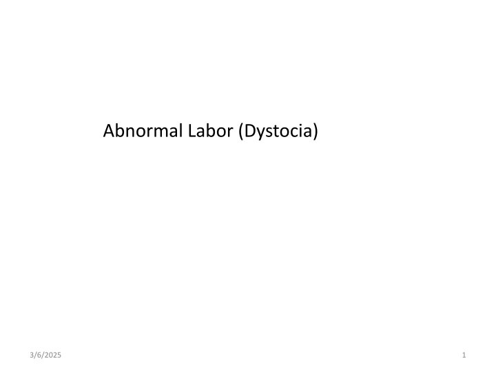 abnormal labor dystocia