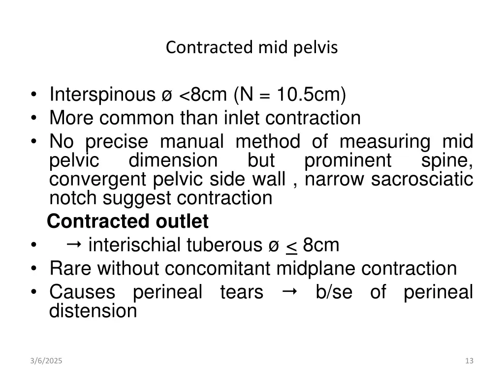 contracted mid pelvis