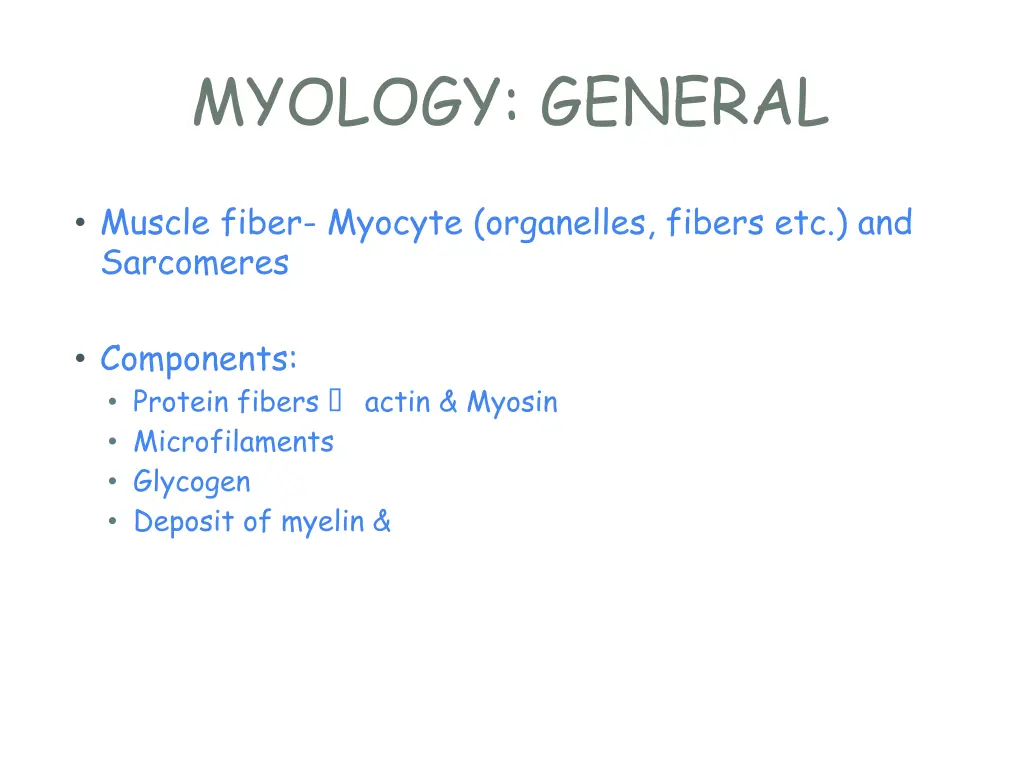 myology general 2