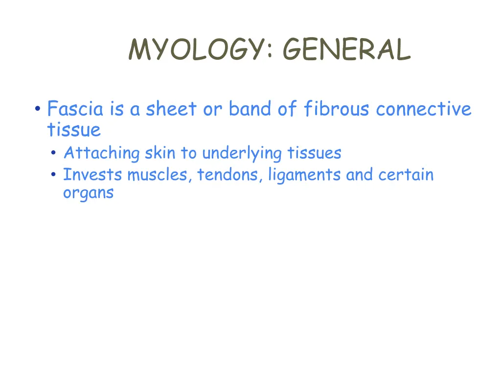 myology general 3