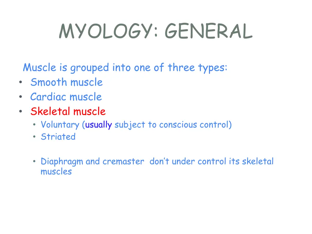 myology general 4