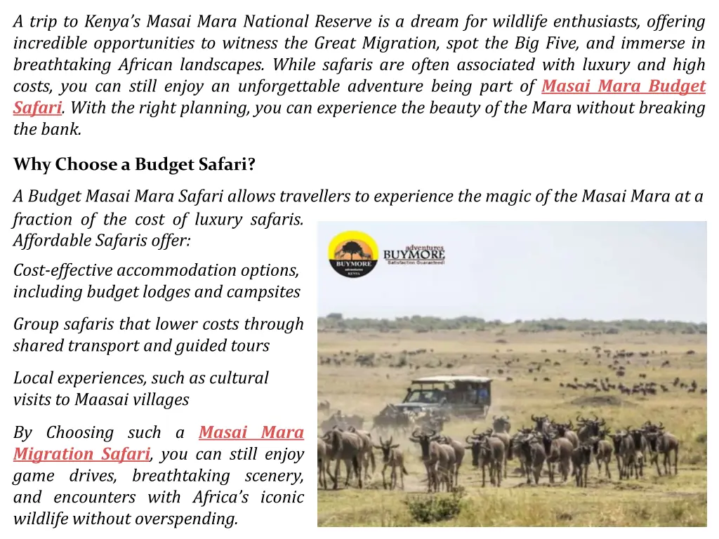 a trip to kenya s masai mara national reserve