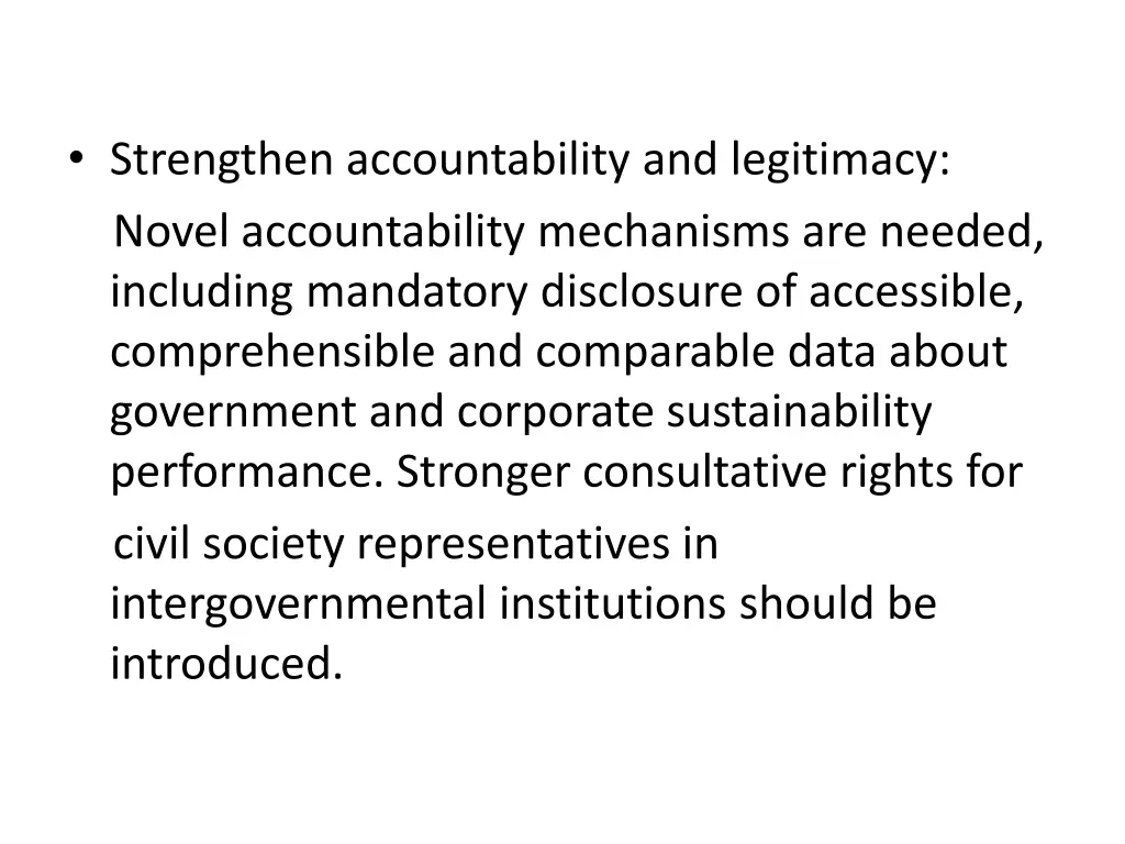 strengthen accountability and legitimacy novel 1