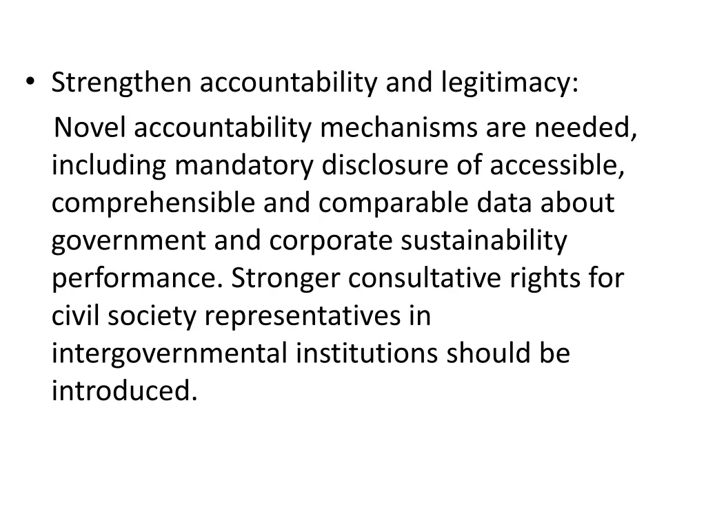 strengthen accountability and legitimacy novel