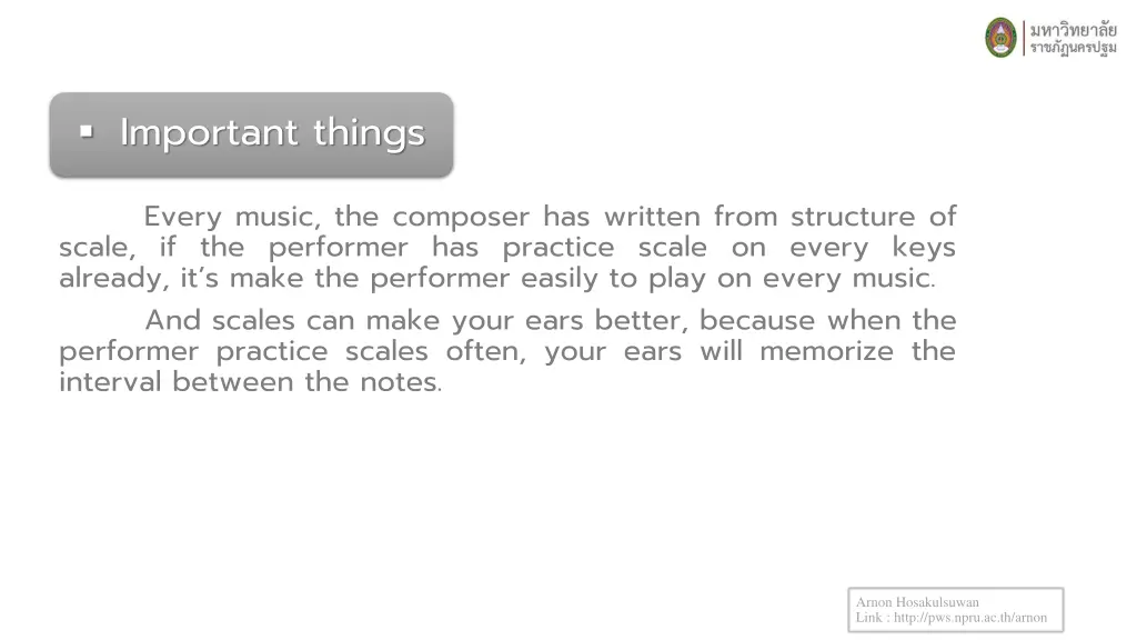 important things