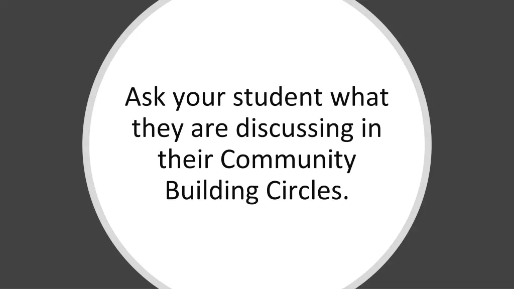 ask your student what they are discussing
